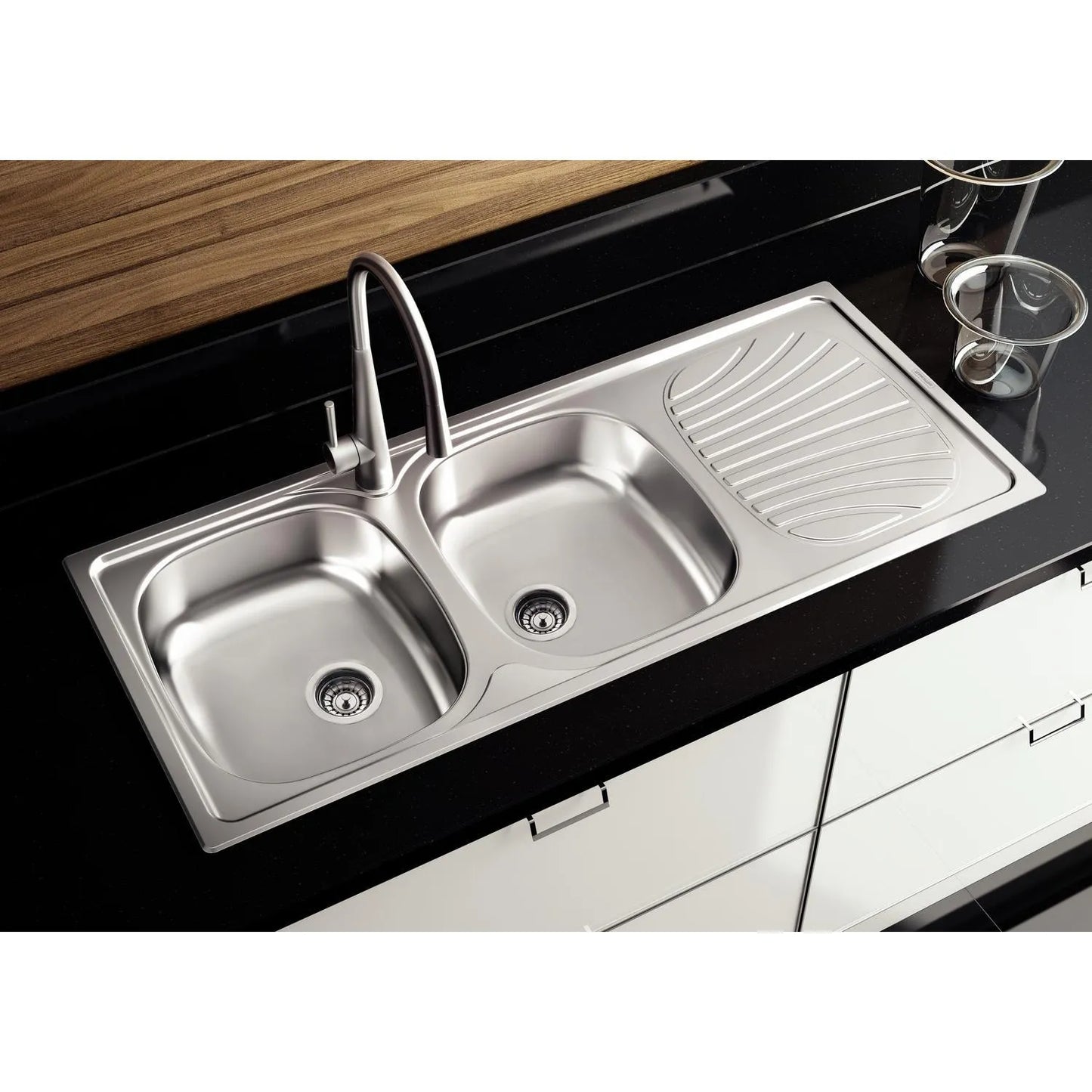 CUBIERTA LAVAPLATO TRAMONTINA 120 CM SECADOR IZQ/DERECHO ACERO INOX