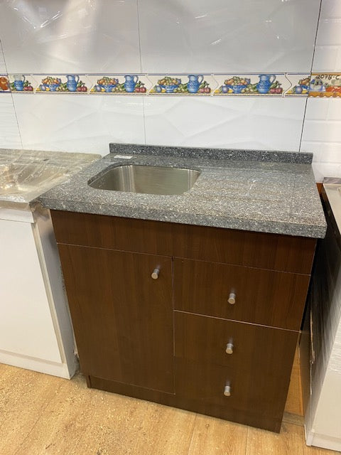CONJUNTO LAVAPLATO CUBIERTA MARMOL 60 CM